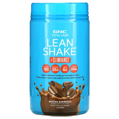 GNC, Lean Shake + Slimvance, Mocha Espresso, 2.3 lb (1060 g)