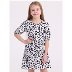 платье 1ДПК4402001н; черный леопард на белом
