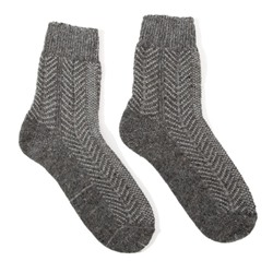 Носки женские шерстяные, цвет серый, размер 23
