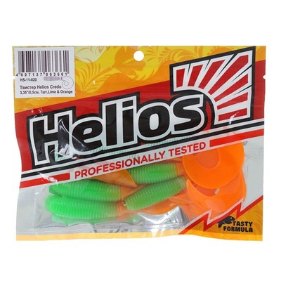 Твистер Helios Credo Lime & Orange, 8.5 см, 7 шт. (HS-11-020)