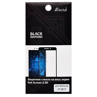 Защитное стекло Full Screen Brera 2,5D для "Samsung SM-J730 Galaxy J7 2017" (black) (black)