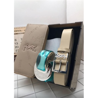 Подарочный набор для женщин ремень, духи, кошелек + коробка #21177540