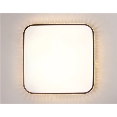 Потолочный светодиодный светильник с пультом FF76 WH/CF белый/кофе 72W+30W 490*490*60 (ПДУ ИК)