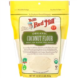 Bob's Red Mill, Органическая кокосовая мука, без глютена, 453 г (16 унций)