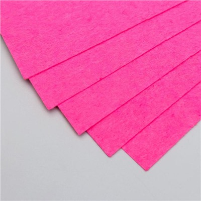 Фетр жесткий 1 мм "Тёплый розовый" набор 10 листов формат А4
