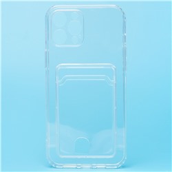 Чехол-накладка - SC276 с картхолдером для "Apple iPhone 12 Pro Max" (transparent)