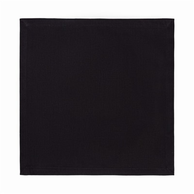 Салфетка декоративная Этель 40*40, саржа цв. черный, 100% хлопок, саржа, 250гр/м2