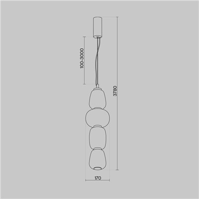 Подвесной светильник Pattern MOD267PL-L32CH3K. ТМ Maytoni