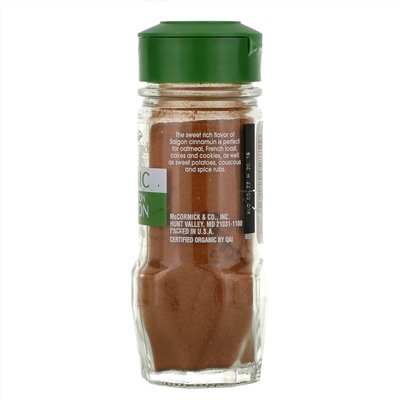 McCormick Gourmet, Organic, Ground Saigon Cinnamon, 1.25 oz (35 g)