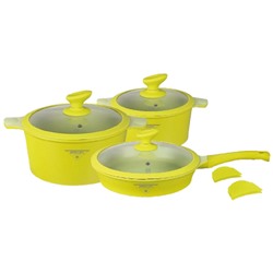 6363-1 Набор посуды 10 пр, лит.алюм .,желт, MercuryHaus (х2)