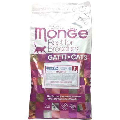 Monge Cat Sensitive корм для кошек с чувствительным пищеварением 10 кг
