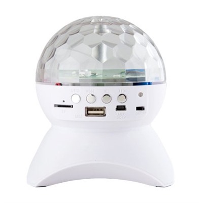 Проектор диско-шар светодиодный классический музыкальный/NA-149-7/уп 60/USB порт/слот для TF-карты/AUX разъем/Bluetooth/встроенный динамик