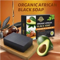 Черное мыло Organic African Avocado and Argan Oil Black Soap 120g (106)