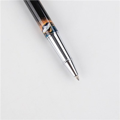 Ручка металл с колпачком «Достояние. Природа — лучший художник РОССИИ», фурнитура серебро, 1.0 мм