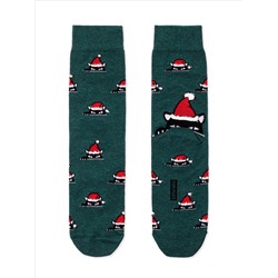 Носки мужские DIWARI Новогодние носки с пушистой нитью «Xmas cat»