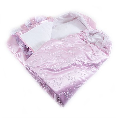 Конверт-одеяло из 2-х предметов цвет розовый
