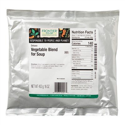 Frontier Natural Products, Deluxe, овощная смесь для супа, 453 г (16 унций)