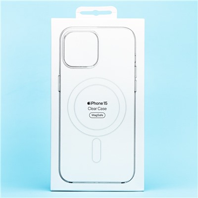 Чехол-накладка - PC Clear Case SafeMag для "Apple iPhone 15" (transparent)