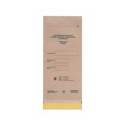 100 ШТУК, RuNail,  Пакет бумажный плоский самозапечатывающийся для стерилизации 75х150 (КРАФТ)