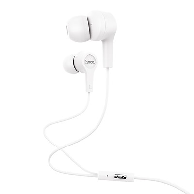 Проводные наушники с микрофоном внутриканальные Hoco M50 Daintiness universal Jack 3,5  (white)