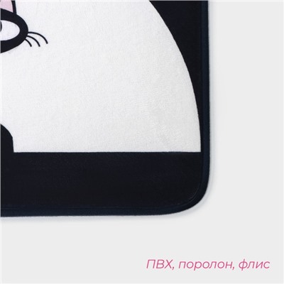 Коврик для ванной и туалета Доляна «Чёрная кошка», 40×60 см, цвет МИКС