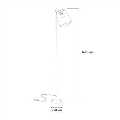 Напольный светильник Escada 10185/T E14*40W Chrome/White