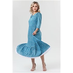 Платье штапель  6102/05/Голубой
