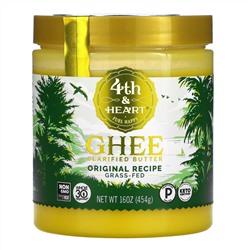 4th & Heart, Ghee Clarified Butter, Grass Fed, Original Recipe, 16 oz (454 g)
