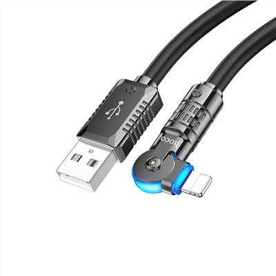 Кабель USB - Apple lightning Hoco U118  120см 2,4A  (black)