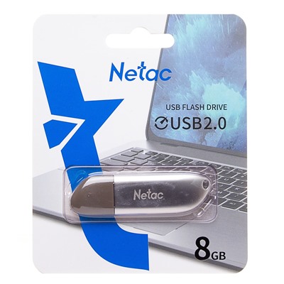 Флэш накопитель USB 8 Гб Netac U352 (silver)