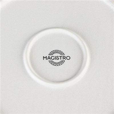 Тарелка фарфоровая Magistro Line, d=25,5 см, цвет белый