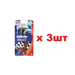 Gillette Blue 3 Одноразовые бритвы 3шт красный 3шт