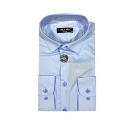 SSMDL-02 Рубашка для мальчика дл.рукав Platin (голубой)