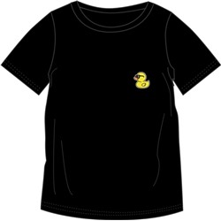 футболка 1ДДФК4515001; черный / Утенок вышивка