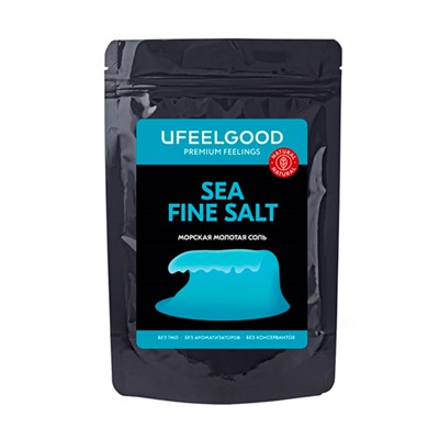 Морская соль, мелкая Ufeelgood, 200 г