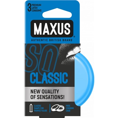 Классические презервативы в железном кейсе MAXUS Classic - 3 шт.