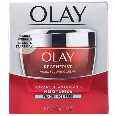 Olay, Regenerist, микромоделирующий крем, без отдушек, 48 г (1,7 унции)