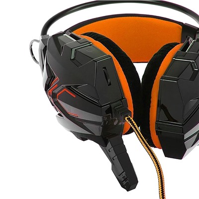 Компьютерная гарнитура Smart Buy SBHG-1100 RUSH SNAKE игровая (black/orange)