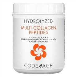 CodeAge, гидролизованные пептиды коллагена, нейтральный вкус, 567 г (20 унции)