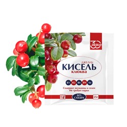 Кисель "Джели+" Клюква, 25г БАД