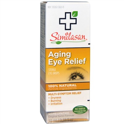 Similasan, капли для снятия усталости глаз в зрелом возрасте, 10 мл (0,33 жидк. унции)