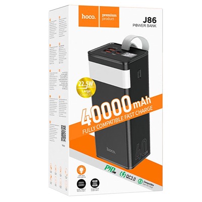 Внешний аккумулятор Hoco J86 40 000mAh Micro USB/USB*2/USB Type-C (black)