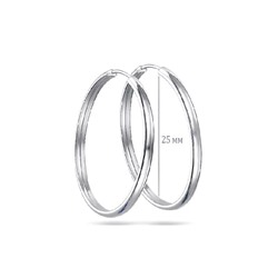 Серьги из серебра без вставки, А-2300225, 2.5 см