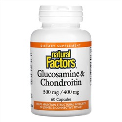 Natural Factors, Glucosamine & Chondroitin, 60 Capsules