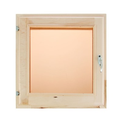Окно, 50×50см, однокамерный стеклопакет, тонированное, из липы