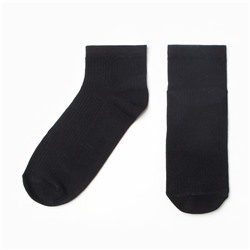 Носки женские укороченные, цвет черный, р-р 23-25