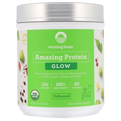Amazing Grass, Organic Amazing Protein, Glow, Unflavored, 11.1 oz (315 g)