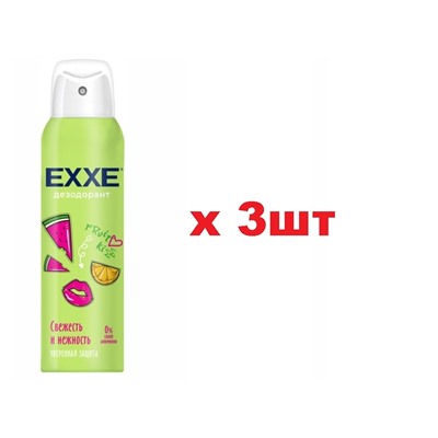 EXXE Дезодорант спрей 150мл Tropical freshness Тропическая свежесть жен 3шт