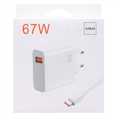 Адаптер Сетевой с кабелем Xiaomi Mi USB/Type-C 67W (C) (white)