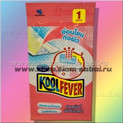 Пластырь KoolFever для малышей для снижения температуры, розовый 1 шт